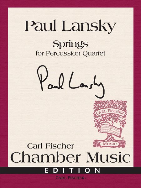 Springs : For Percussion Quartet (2016).