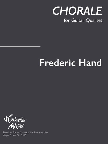 Chorale : For Guitar Quartet.