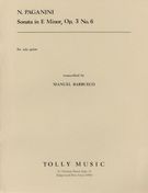 Sonata In E Minor, Op. 3, No. 6 : For Guitar / transcribed by Manuel Barrueco.