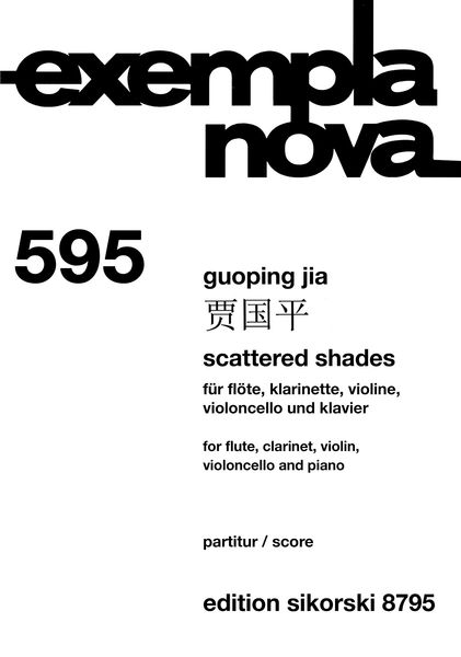 Scattered Shades : For Flute, Clarinet, Violin, Violoncello and Piano.
