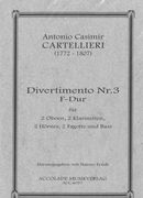 Divertimento Nr. 3, F-Dur : Für 2 Oboen, 2 Klarinetten, 2 Hörner und 2 Fagotte und Bass.