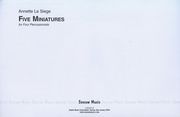 Five Miniatures : For Four Percussionists.