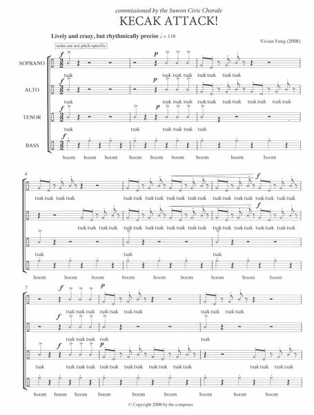 Kecak Attack! : For Mixed Chorus A Cappella (2008).