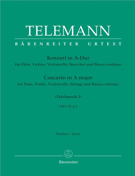 Tafelmusik 1 : Konzert A-Dur.