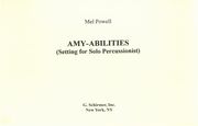 Amy-Abilities : Setting For Solo Percussionist (1987).