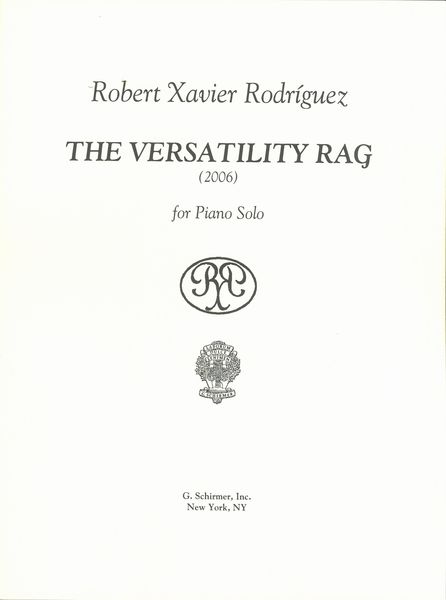 Versatility Rag : For Piano Solo (2006).