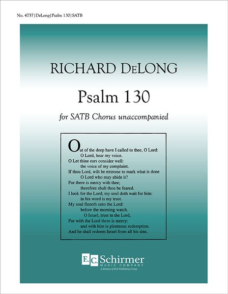 Psalm 130 : For SATB A Cappella.