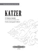 3 Heine-Lieder : Für Hohe Stimme und Klavier (1972).