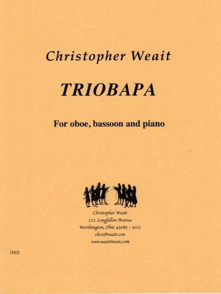 Triobapa : For Oboe, Bassoon and Piano (Rev. 2009).