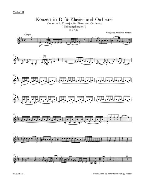 Concerto No. 26 In D Major : For Piano and Orchestra, K. 537.