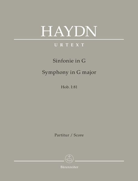 Sinfonie In G-Dur, Hob. I:81 / edited by Sonja Gerlach and Sterling Murray.