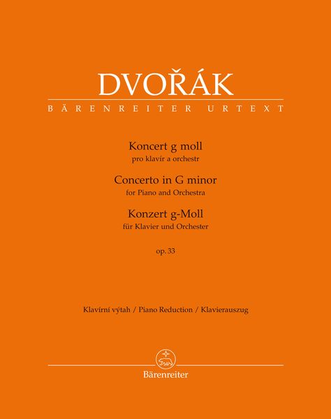 Concerto In G Minor, Op. 33 : For Piano and Orchestra / Piano reduction by Karel Solc.