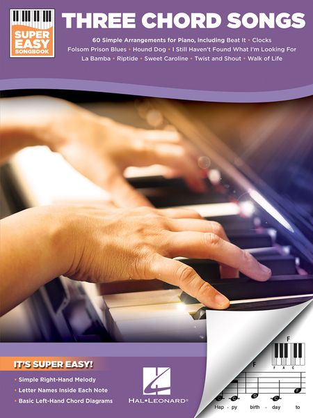 Three Chord Songs : Super Easy Songbook.