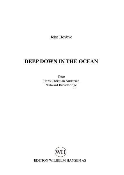 Deep Down In The Ocean From 'The Little Mermaid' : For SSSSAA and Piano.