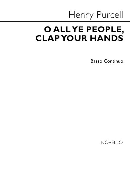 O All Ye People, Clap Your Hands : For SSTB and Organ.