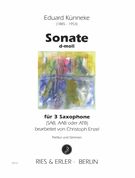 Sonate D-Moll : Für 3 Saxophon (SAB, AAB Oder ATB) / arranged by Christoph Enzel.