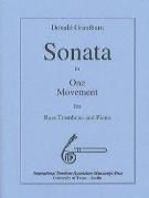 Sonata In One Movement : For Bass Trombone and Piano.