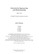 Concerto For Soprano Sax and Wind Ensemble : arranged For Soprano Sax and Piano (2007/2013).
