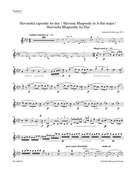 Slavonic Rhapsody In A Flat Major, Op. 45/3.