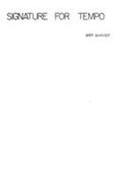 Signature For Tempo : For Soprano and Piano (1968) [Download].