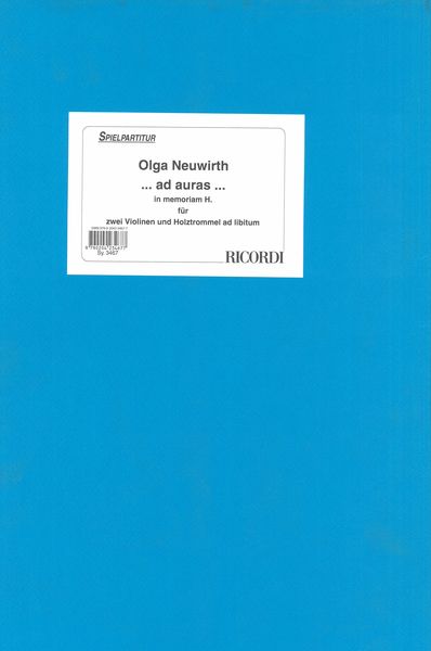 …Ad Auras… : For 2 Violins and Percussion (1999).