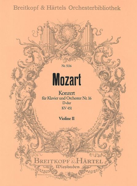 Klavierkonzert Nr. 16 D-Dur, K. 451.