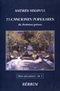 23 Canciones Populares De Distintos Paises : For Guitar.