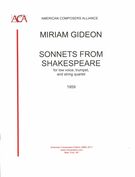 Sonnets From Shakespeare : For Low Voice, Trumpet and String Quartet (1959).