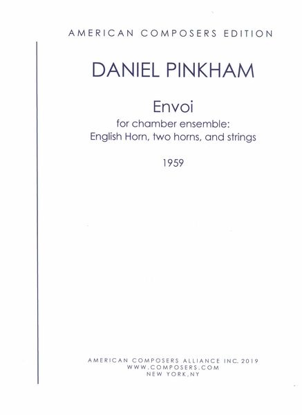 Envoi : For Chamber Ensemble (1959).