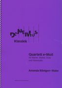Quartett E-Moll : Für Klavier, Violine, Viola und Violoncello (1891) / Ed. Lehel Donáth.