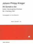 XII Sonate A Doi, Op. 2 : Per Violino, Viola Da Gamba E Cembalo, Nürnberg 1693 - Band 1.