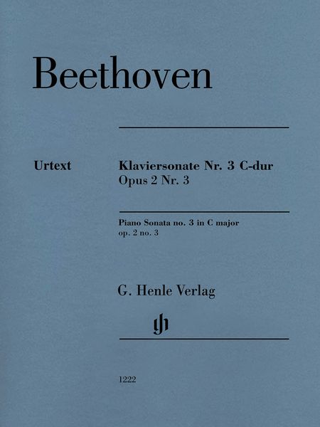 Klaviersonate Nr. 3 C-Dur, Op. 2 Nr. 3 / edited by Norbert Gertsch and Murray Perahia.