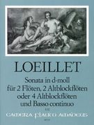 Sonata (Quintet) In D Minor : For 2 Flutes, 2 Treble Recorders Or 4 Treble Recorders.
