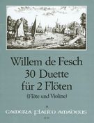 30 Duette : Für 2 Flöten (Flöte und Violine).