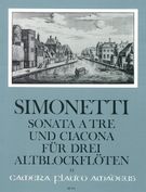 Sonata A Tre E Ciacona A Tre Flauti Senza Basso, Op. 8.