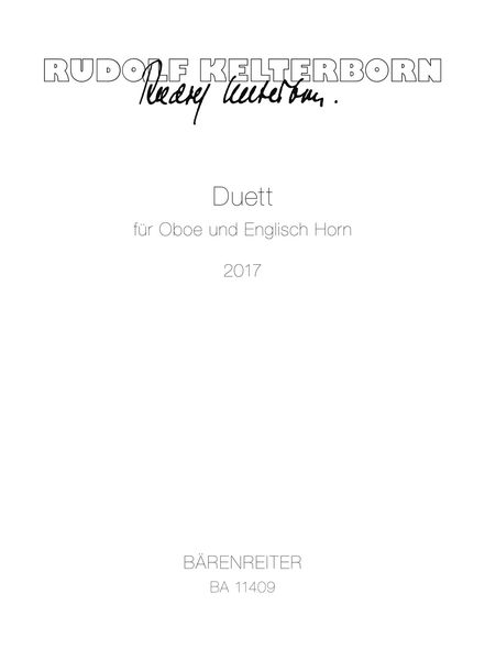 Duett : Für Oboe und Englisch Horn (2017).
