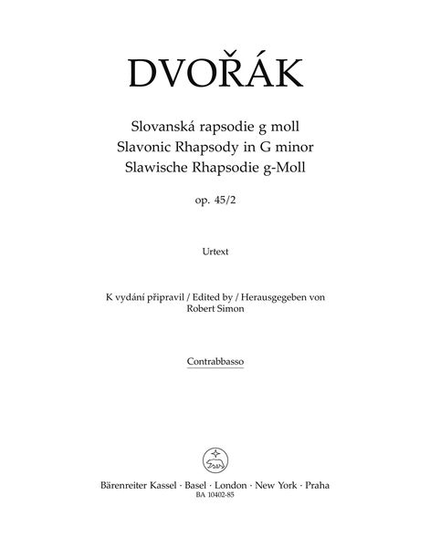 Slavonic Rhapsody In G Minor, Op. 45/2.