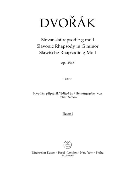Slavonic Rhapsody In G Minor, Op. 45/2.