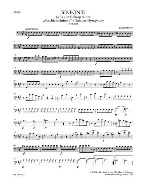 Symphony In F-Sharp Minor, Hob. I:45 (Farewell Symphony).