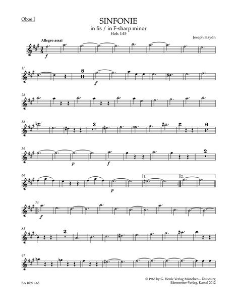 Symphony In F-Sharp Minor, Hob. I:45 (Farewell Symphony).