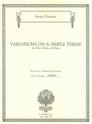 Variations On A Simple Theme : For Flute, Viola and Harp.