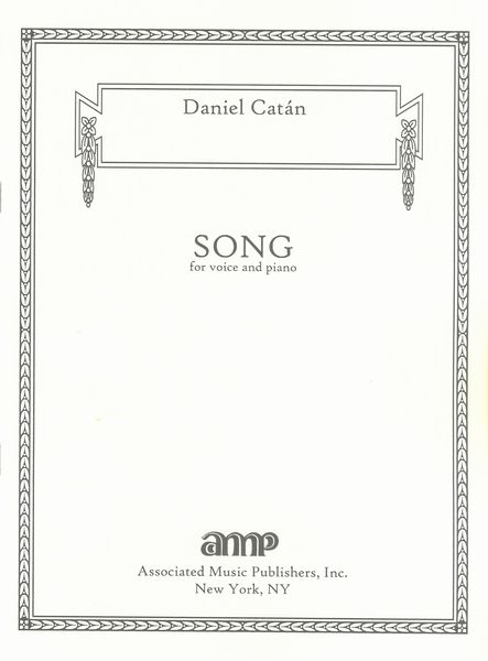 Song : For Voice and Piano.