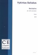 Recitativo : For Violin and Piano (2014).