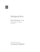 Stimme 1-3 : Für Mezzosopran und Ensemble (2004/2005).