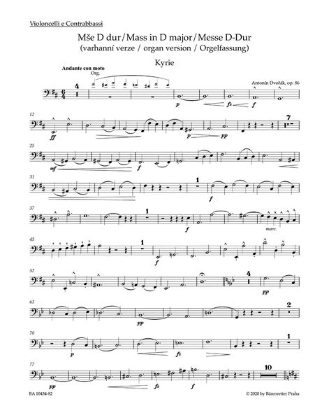 Mass In D Major, Op. 86 : For Soloists, Choir and Organ.