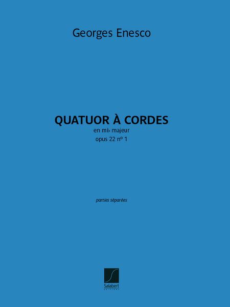 Quatuor à Cordes En Mi Bémol Majeur, Op. 22 No. 1 (1920).
