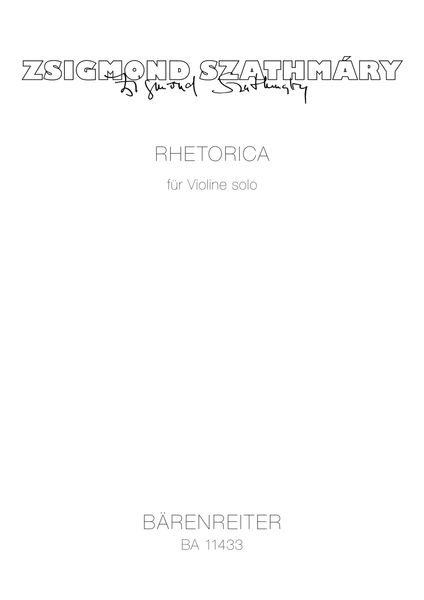 Rhetorica : Für Violine Solo (2010).