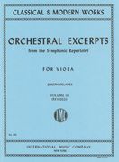 Orchestral Excerpts For Viola, Vol. III.