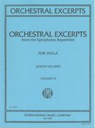 Orchestral Excerpts For Viola, Vol. IV.