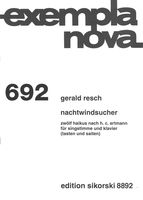Nachtwindsucher : Zwölf Haikus Nach H. C. Artmann Für Singstimme und Klavier (Tasten und Saiten).